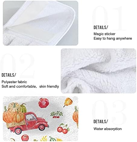 Fall Harvest Red Truck Hand Towels Set of 2