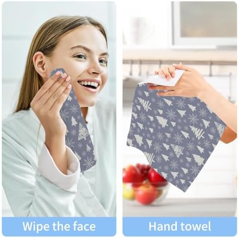 Yettasbin Christmas Tree Washcloths 2-Piece Set for Baby Adults