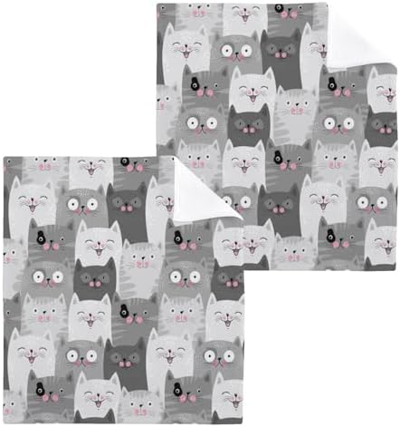 Grey Cat Multi-Use Washcloths