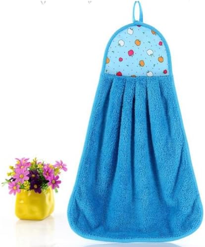 6 Pcs Cute Fruit Design Hand Towels for Kids with Hanging Loop