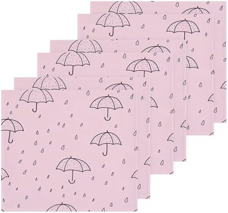 Xigua Cute Rain Umbrella Washcloth Set - 12x12 Multi-Purpose Towels