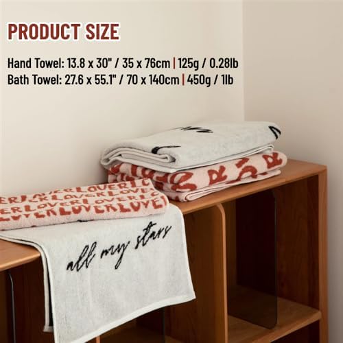 Aesthetic Bath Towels Set for Couples