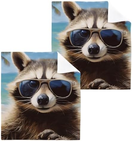 Beach Raccoon Towels 2-Pack