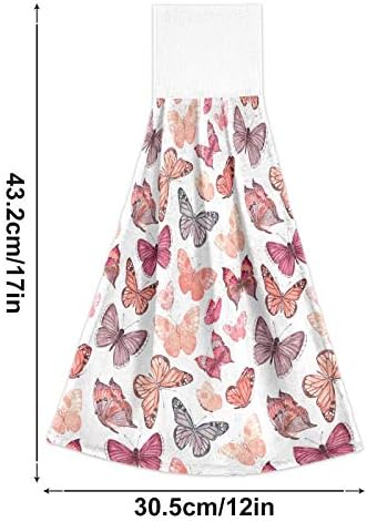 Summer Pink Butterflies Kitchen Towels
