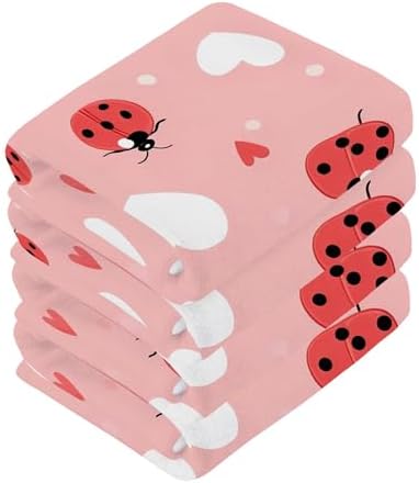 Xigua Ladybugs Washcloth Set - Fast Dry Safe Kitchen Family Essentials
