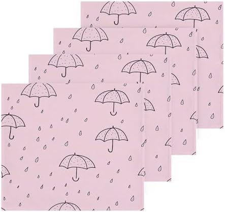 Xigua Cute Rain Umbrella Washcloth Set - 12x12 Multi-Purpose Towels