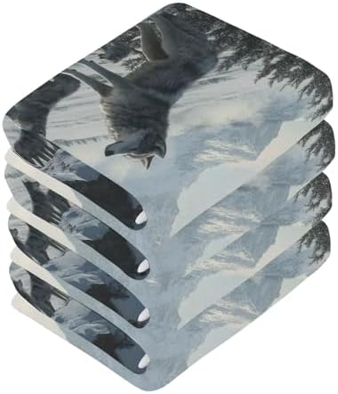 High-Quality Wolf Washcloths