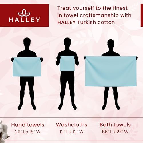Luxury Turkish Towels Set 650 GSM 100 Cotton Ergonomic Design Machine Washable
