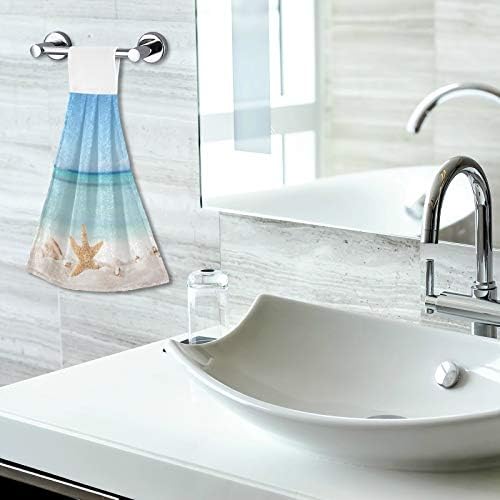 Weightless Cushy and Stylish Summer Starfish Seashell Hand Towels