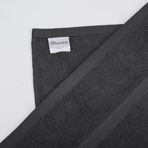 Premium 4-Pack Washcloths - Soft Absorbent 12x12 Anthracite
