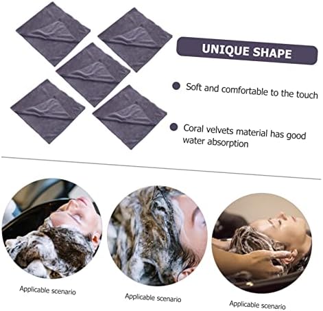 5-Piece Thick Fleece Washcloths for Quick Dry Soft Skin Salon Use
