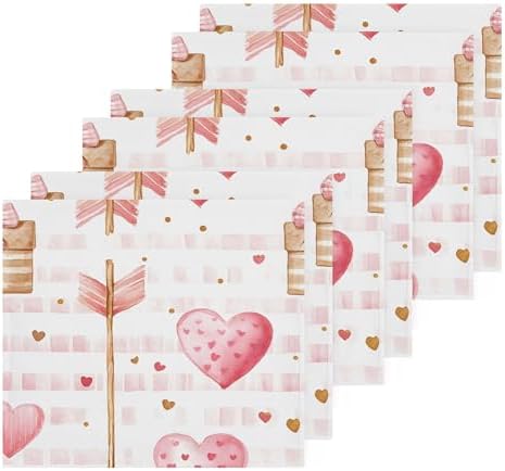 Valentines Day Heart-Shaped Washcloth Set