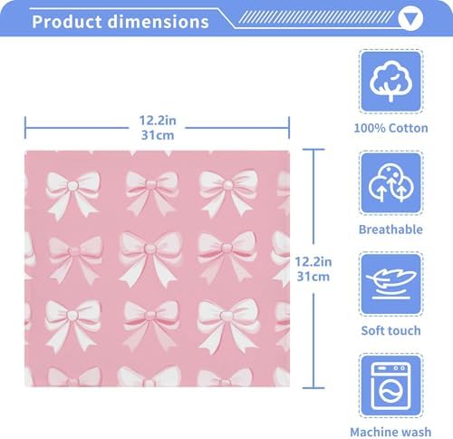 Xigua Bow Pattern Washcloth Set