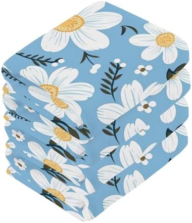 Yettasbin Daisy Flower Washcloth Set for Classification