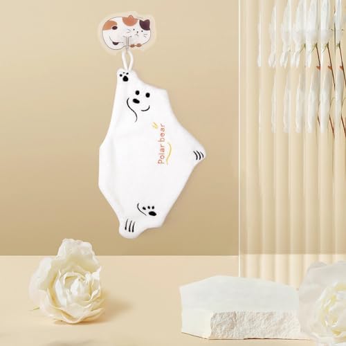 3-Pack Polar Bear Hand Towels for Kids