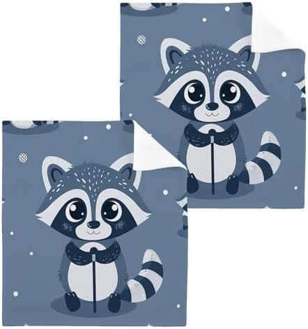 Cozy Raccoon Face Reusable Washcloth