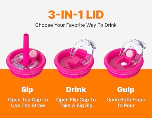Kids Travel Stainless Steel Tumbler with Straw