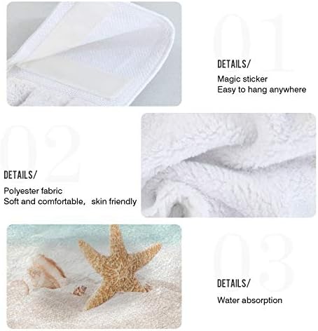 Weightless Cushy and Stylish Summer Starfish Seashell Hand Towels