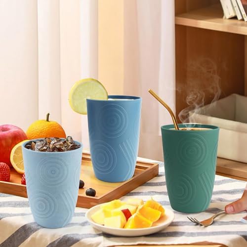 6-Piece Wheat Straw Cups - Reusable Glassware for Kitchen