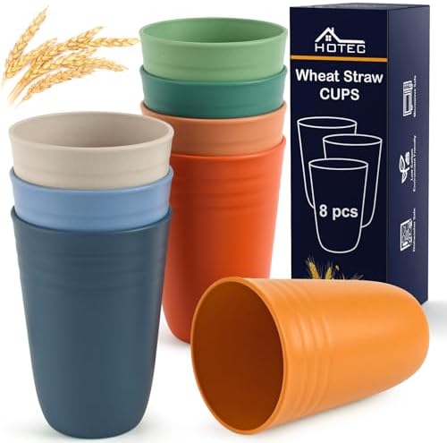 BPA-Free Reusable Plastic Cups 8-Pack