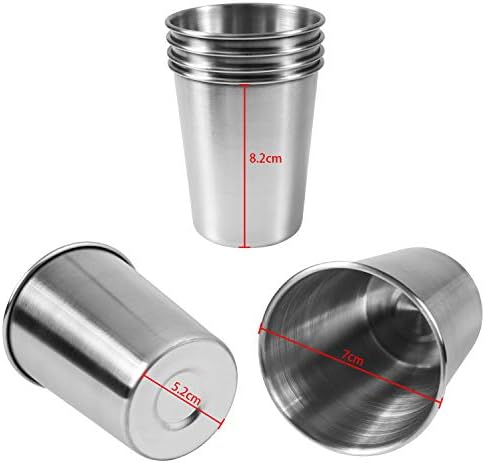 Sturdy Glass Drinking Cups Reusable Stainless Steel Pint Cups for_daily Use
