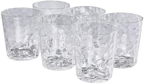 BPA-Free Plastic Tumblers 6 Pack Reusable Dishwasher Safe