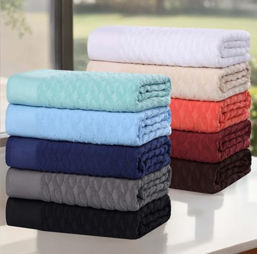 AKSOY MUIRU Jacquard Turkish Cotton Towel Set Perfect for Detimesi