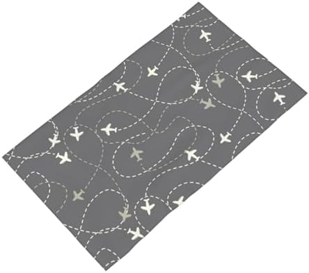Pevtufa Airplane Routes 275x16in Washcloths for Bathroom Spa Gym Face Towels