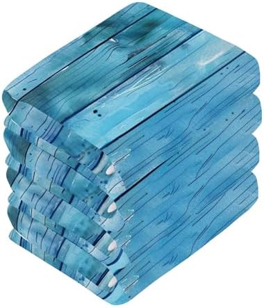 Wooden Texture Washcloths 2 Pack - Soft Absorbent Cotton Face Towels