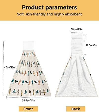 Premium Hanging Kitchen Towels - 18x14inch Colorful Plaid