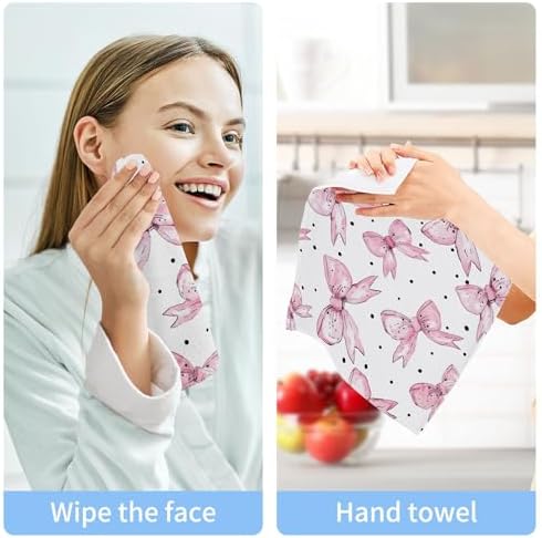 Xigua Bows Washcloths Set of 2 12x12 Inch