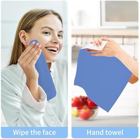 Blue 2-Pack Washcloths for Bathroom Gym