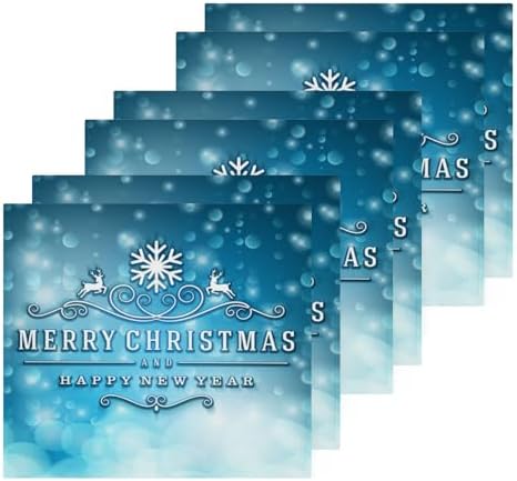 Merry Christmas Blue Washcloths 2 Pack Soft Absorbent Reusable Baby Face Towels