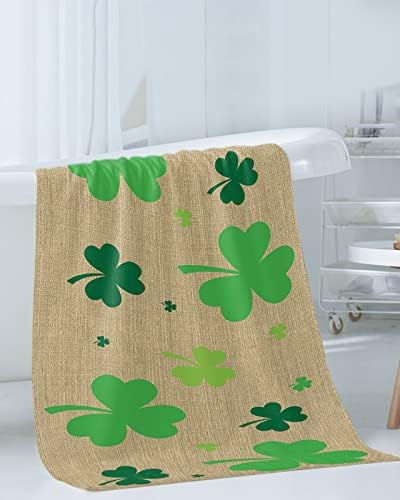 St Patricks Day 3-in-1 Bath Towels Set Linen Green Soft Absorbent for Bathroom Hotel Travel