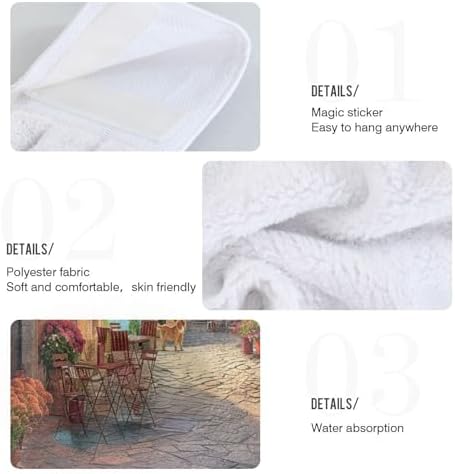 Perfect Quick Dry Kitchen Towels with LoopItalian Street Scene