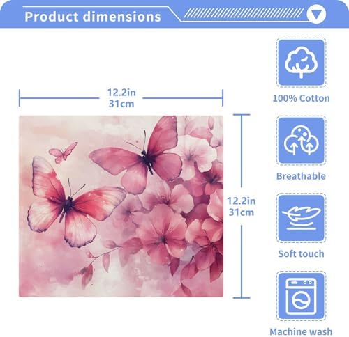 Stylish Xigua Butterflies Washcloth Set