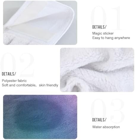 Blue Pink Lilac Yellow Gradient Hanging Towels Set