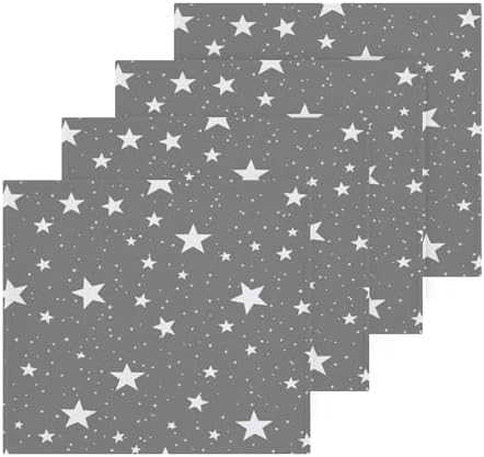 Kigai Stars in Grey 6 Pack Washcloths