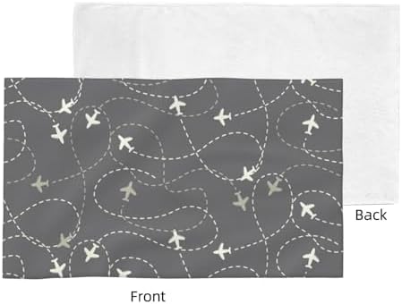 Pevtufa Airplane Routes 275x16in Washcloths for Bathroom Spa Gym Face Towels