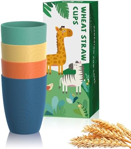 Homienly 12oz wheat straw cups Premium drinking cups stackable safe