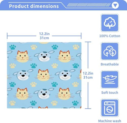 Cute Baby Travel Washcloths for Dogs or Kids