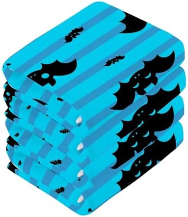 Cute Halloween Bat Washcloth Set - 12 x 12 Inch