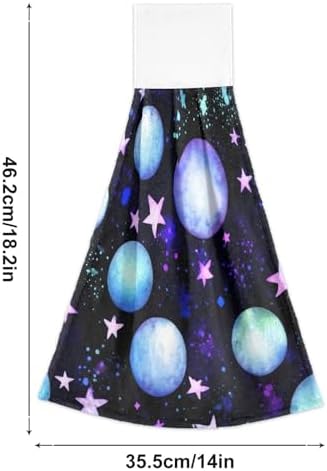 RPLIFE Watercolor Planets Hand Towel Set of 2