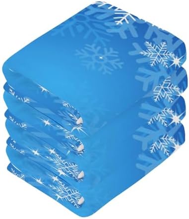 Perfect 1212 Washcloth Set with Snowflake Design