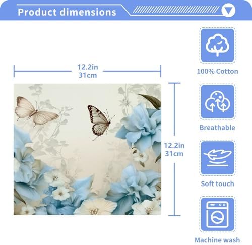 Butterfly Flower Washcloth - Soft for Babies