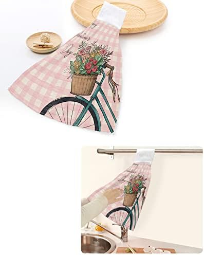 Hand Tie Towel Set Rose Pink Gingham