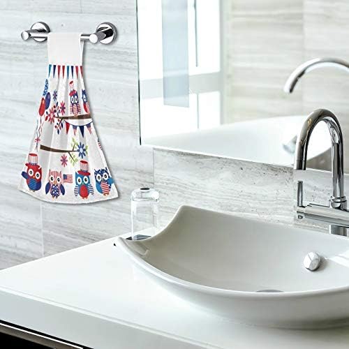 Stylish 4th of July Owl Kitchen Towels