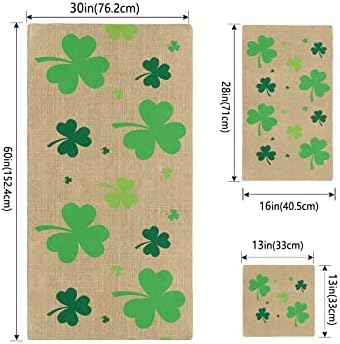 St Patricks Day 3-in-1 Bath Towels Set Linen Green Soft Absorbent for Bathroom Hotel Travel