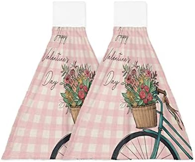 Hand Tie Towel Set Rose Pink Gingham