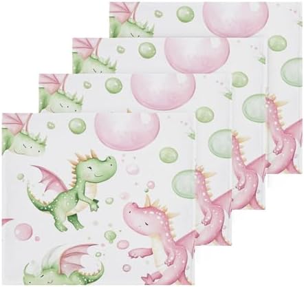 Xigua Bubbles and Dragons Washcloth Set for Travel or Home
